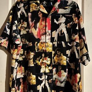 Mens button up Elvis shirt